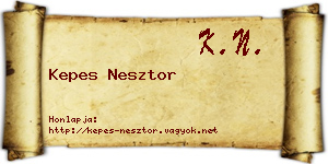 Kepes Nesztor névjegykártya